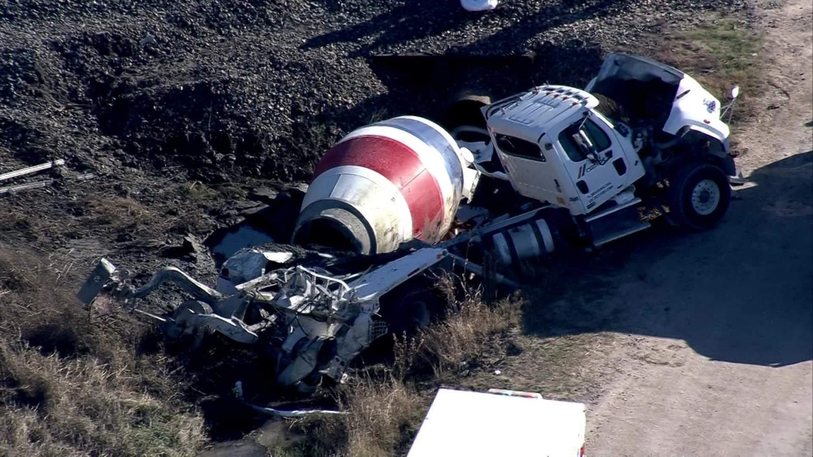 Amtrak train collides with cement truck in Liberty County