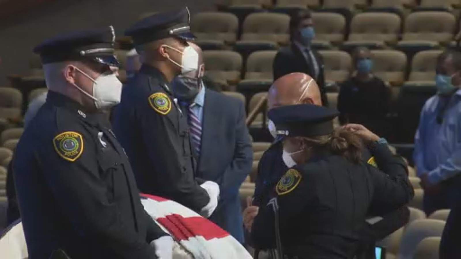 Family members, friends gather to pay respect to fallen HPD Officer Jason Knox during visitation service