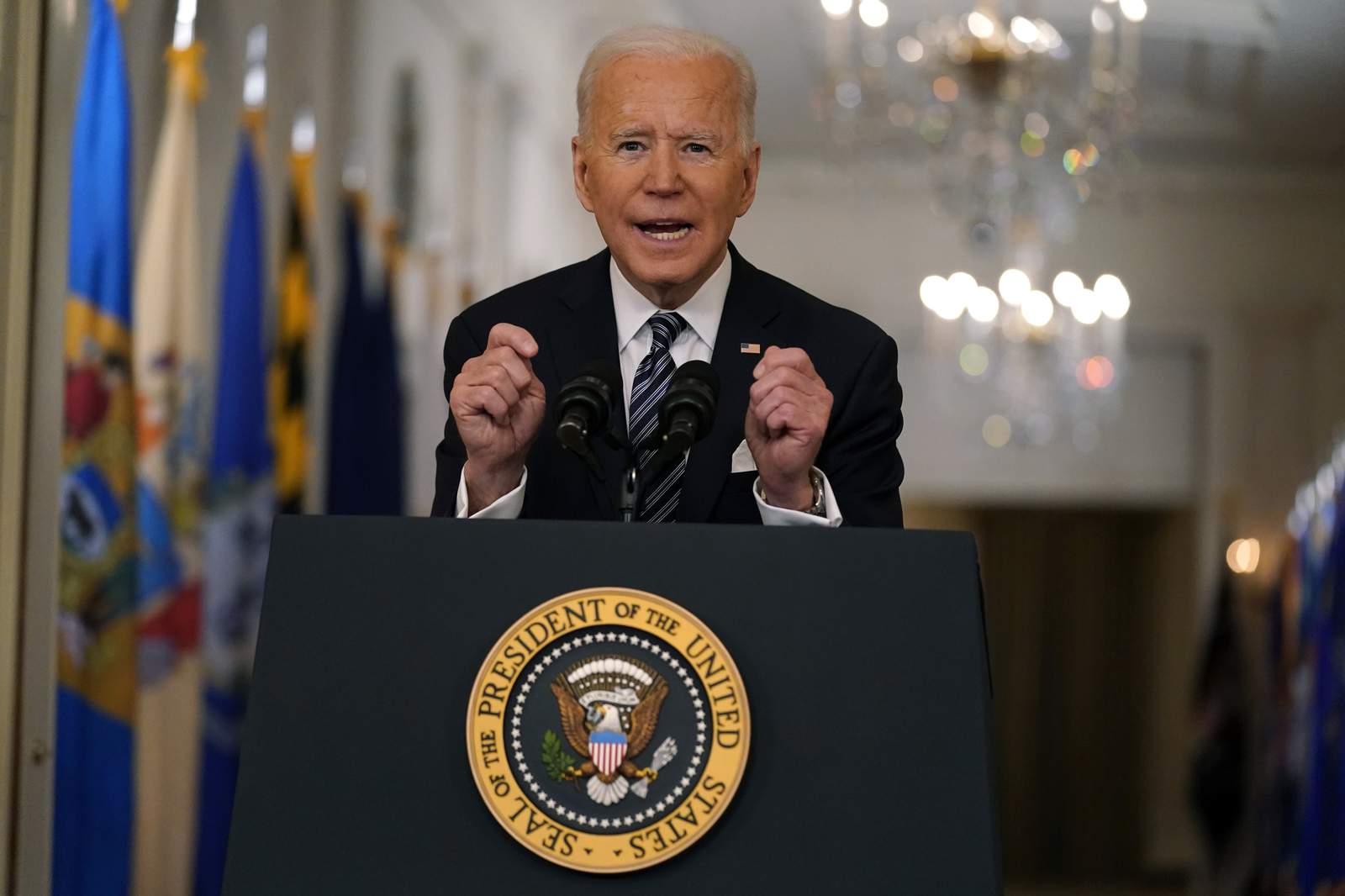 Biden sets May 1 target to have all adults vaccine-eligible