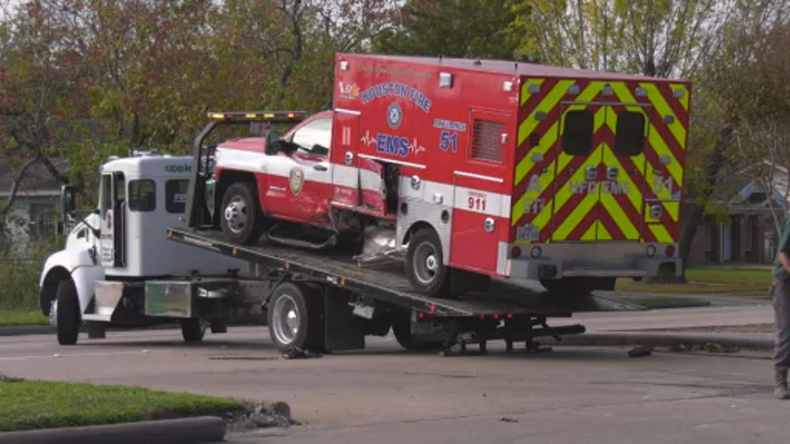 Suspected drunk driver strikes HFD ambulance outside fire station, police say