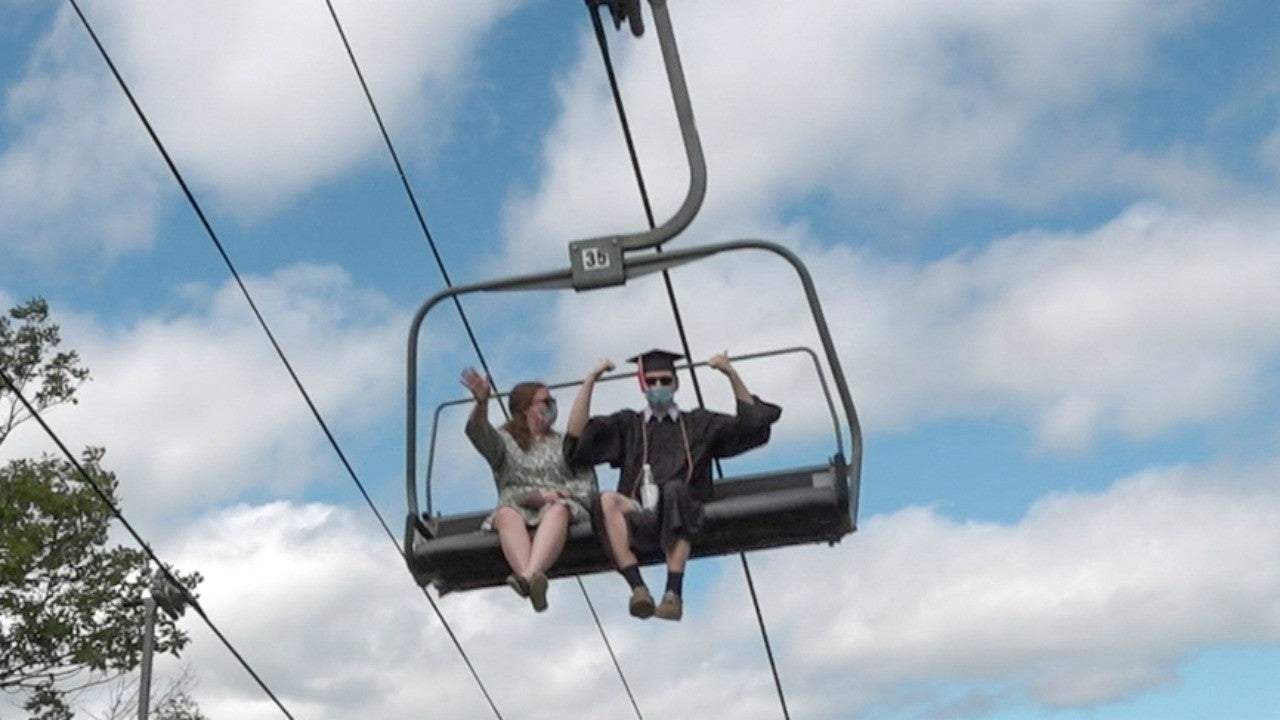New Hampshire High School Holds Ski Lift Graduation for Class of 2020