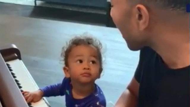 So Sweet Chrissy Teigen Shares Heartwarming Video Of John Legend Singing To Son Miles