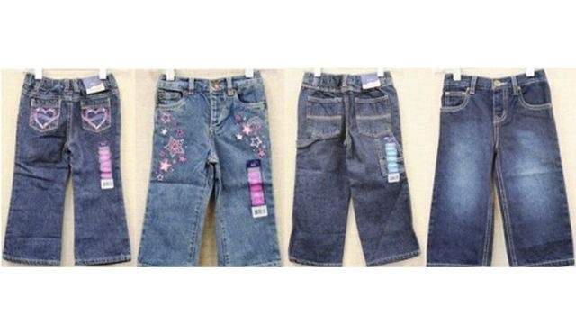 Kids jeans sold at HEB recalled