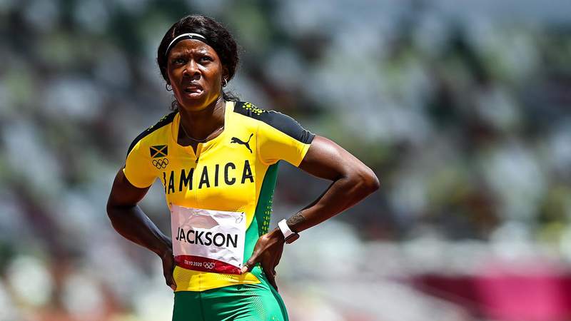 Jamaica's Shericka Jackson out of 200m after rookie heats blunder