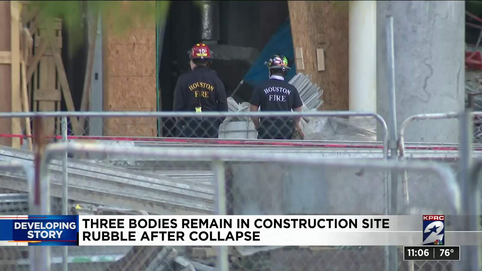Crews work to find bodies of 3 workers killed in stairwell collapse
