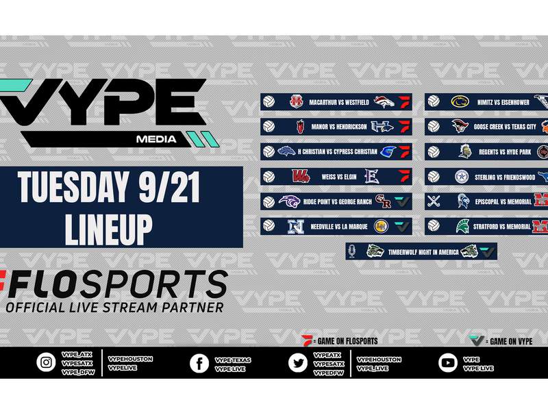 VYPE Live Lineup - Tuesday 9/21/21