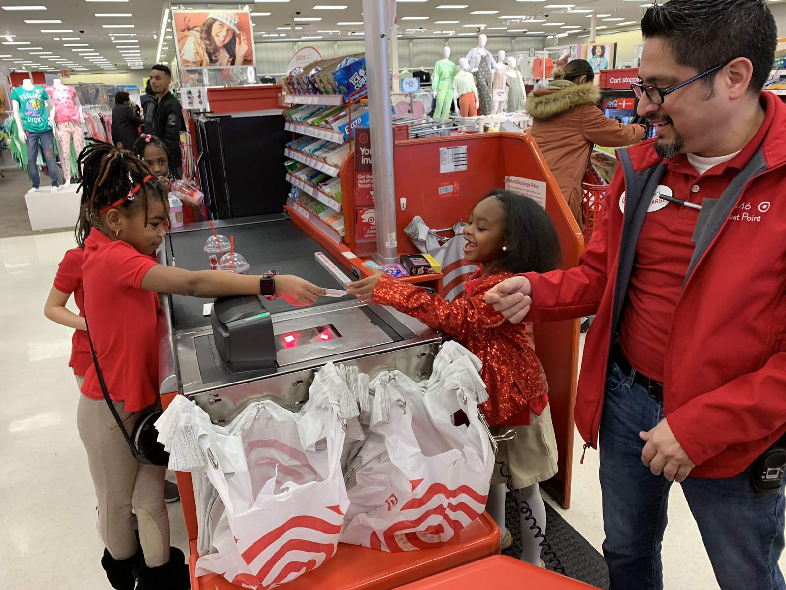An 8-year-old girl and her friends dressed as Target employees and took over a store for her birthday