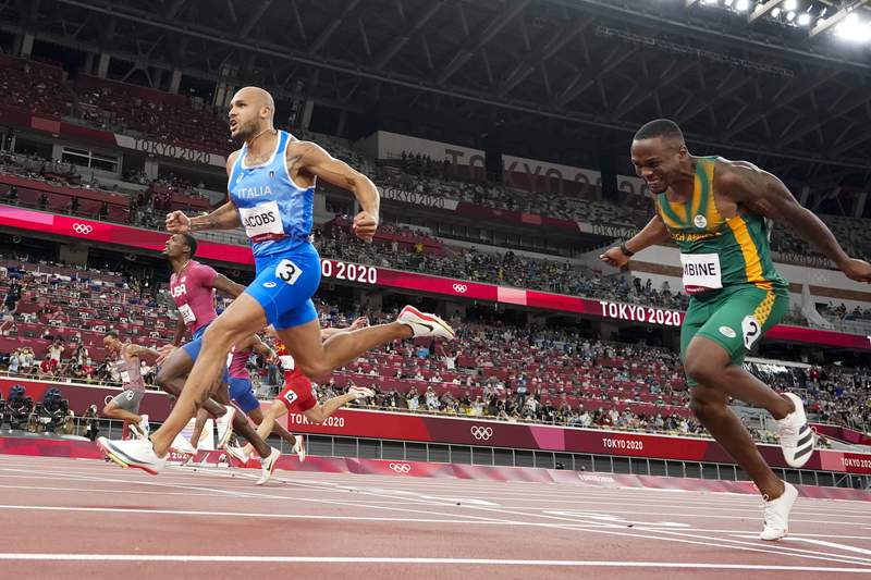 WATCH: Texas-born Italian takes gold in 100-meter dash, finishing in 9.8 seconds