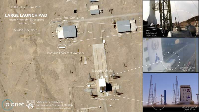 Iran likely had failed rocket launch, preparing for another