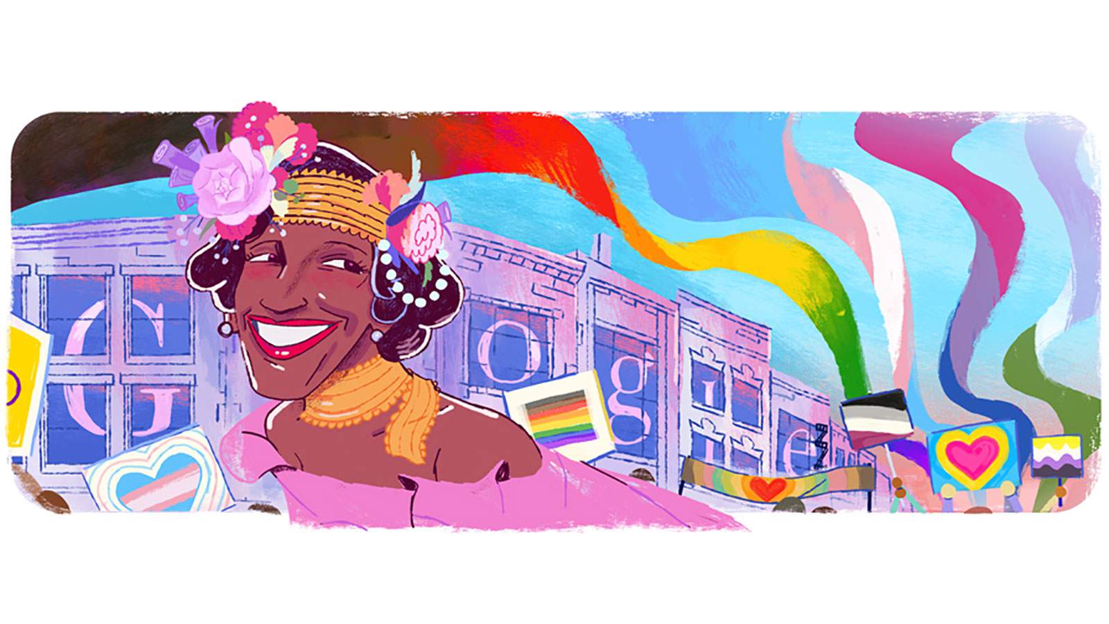 Google Doodle of Marsha P. Johnson, beloved trans-rights activist, will close out Pride month