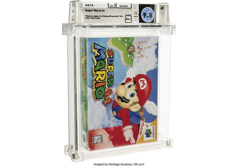 Unopened Super Mario 64 game from 1996 sells for $1.56M