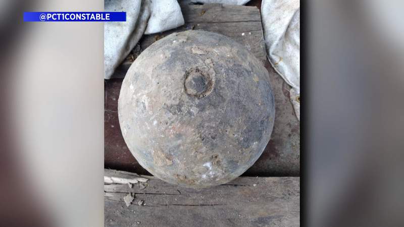 Construction workers find 80-pound cannonball in downtown Houston, officials say