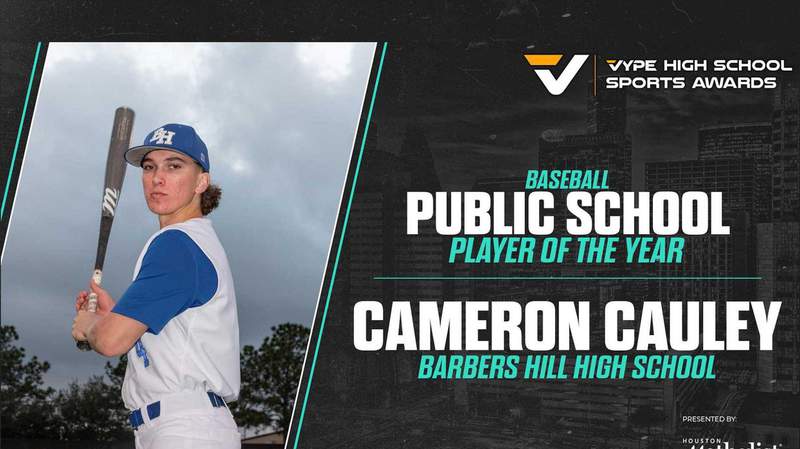 Texas Tech's Cameron Cauley wins Public School Baseball Player of the Year