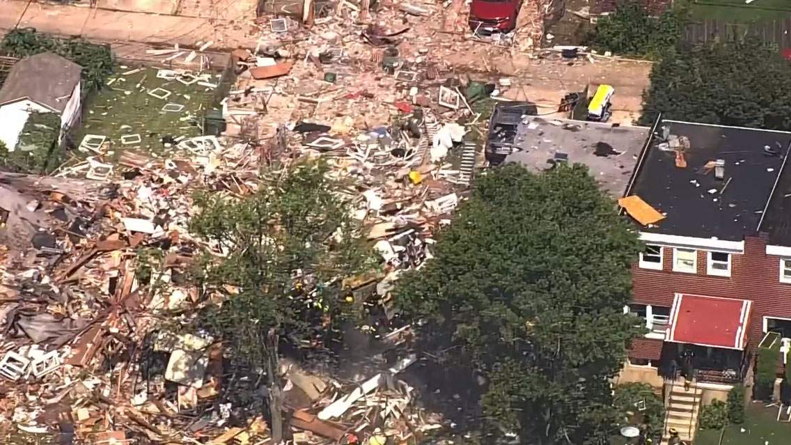 1 dead, 7 rescued after gas explosion levels Baltimore homes