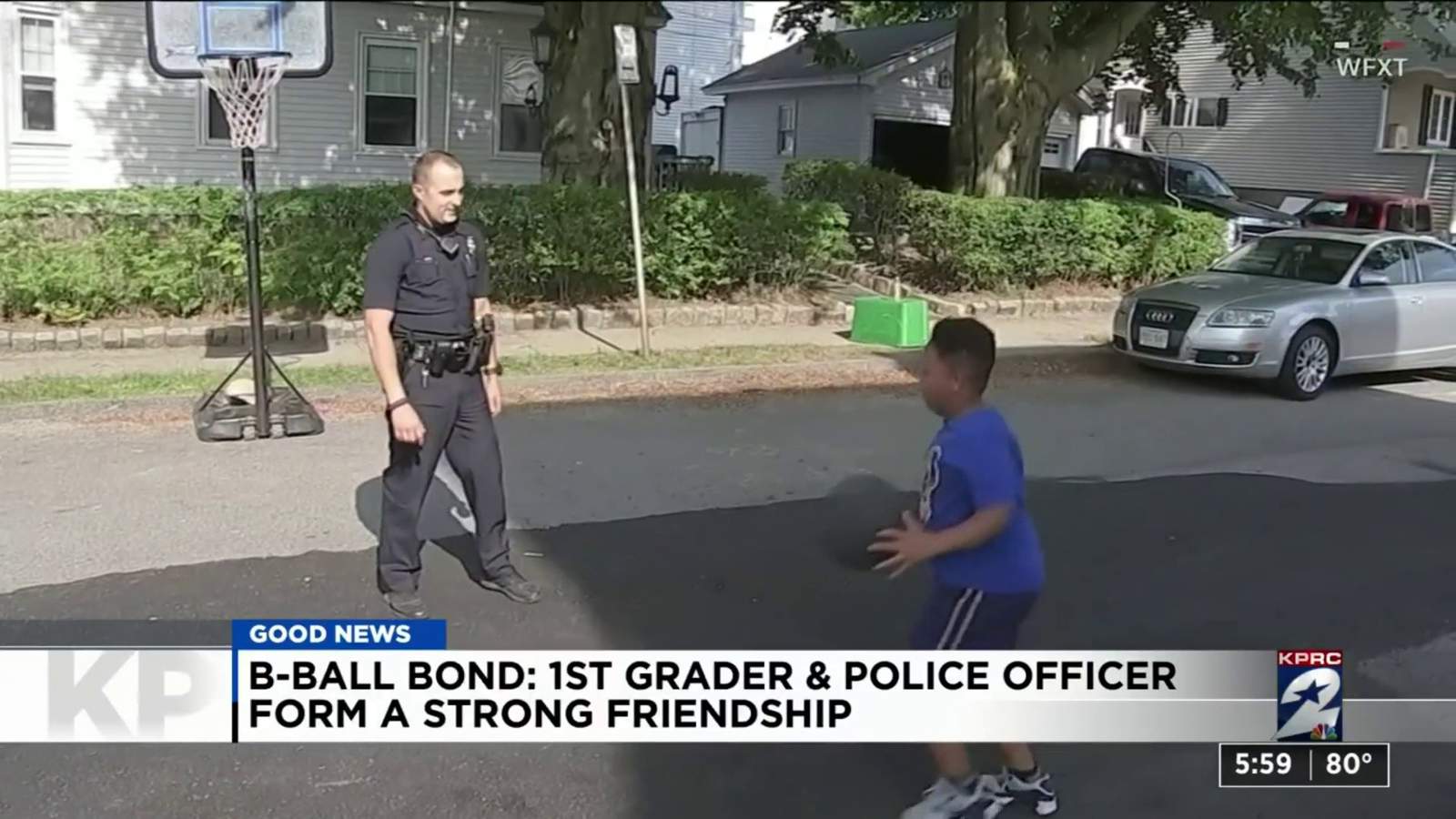 One Good Thing: First grader and police officer form a friendship through basketball