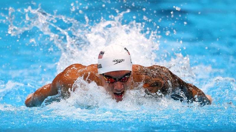 Caeleb Dressel ties Olympic record in 100m butterfly prelim