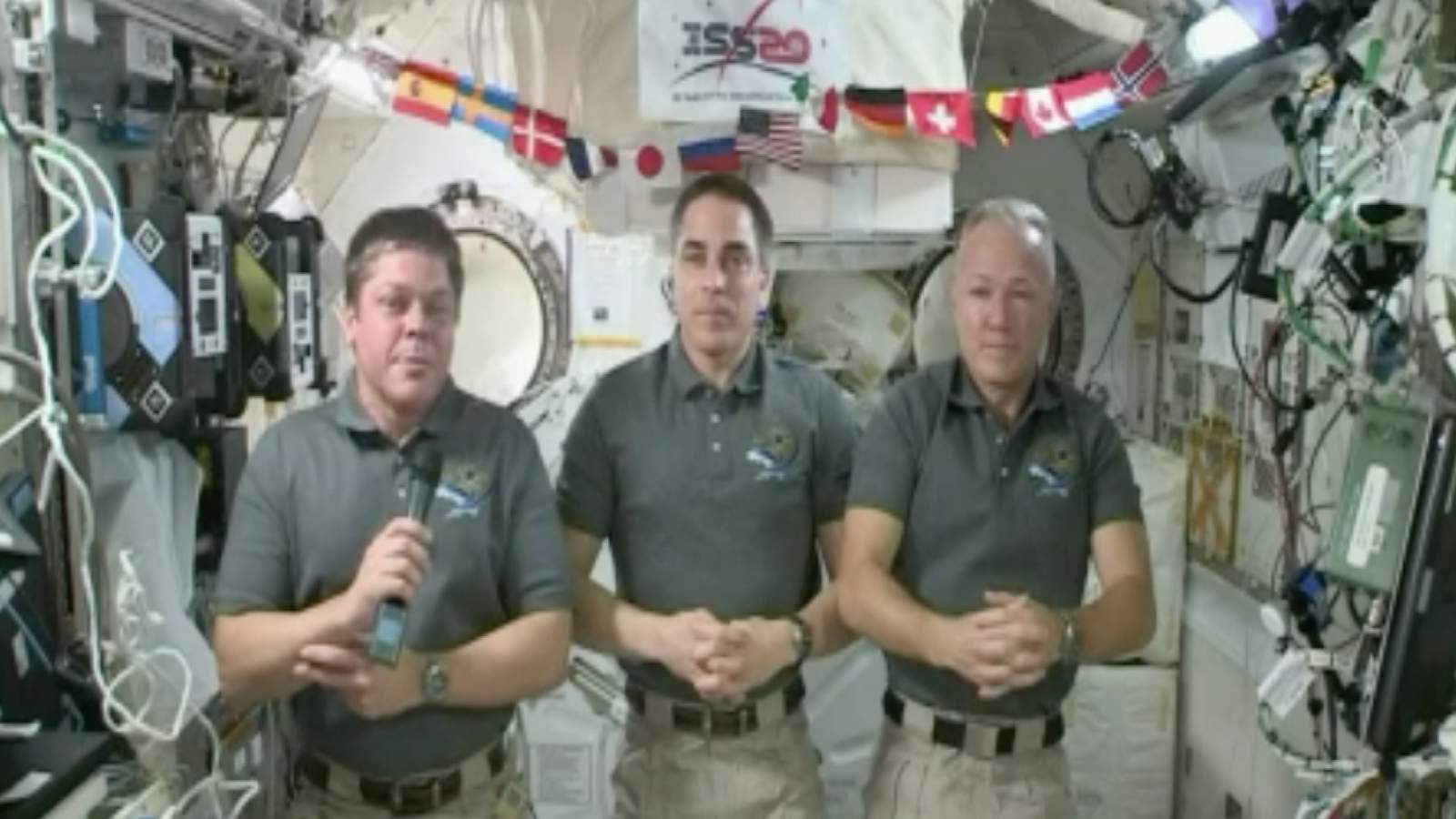 Demo-2 Crew Bob Behnken, Doug Hurley give one-on-one interview from ISS ahead of August 2 splashdown