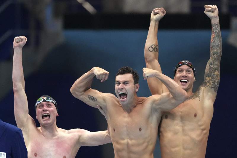 Dressel wins US Olympic swimming gold; Aussie beats Ledecky