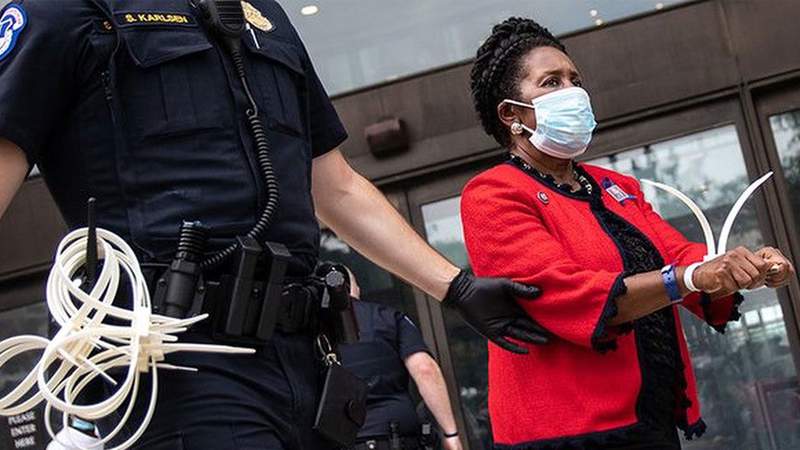 ‘I engaged in civil disobedience’: Congresswoman Sheila Jackson Lee arrested in Washington D.C. during voting rights march