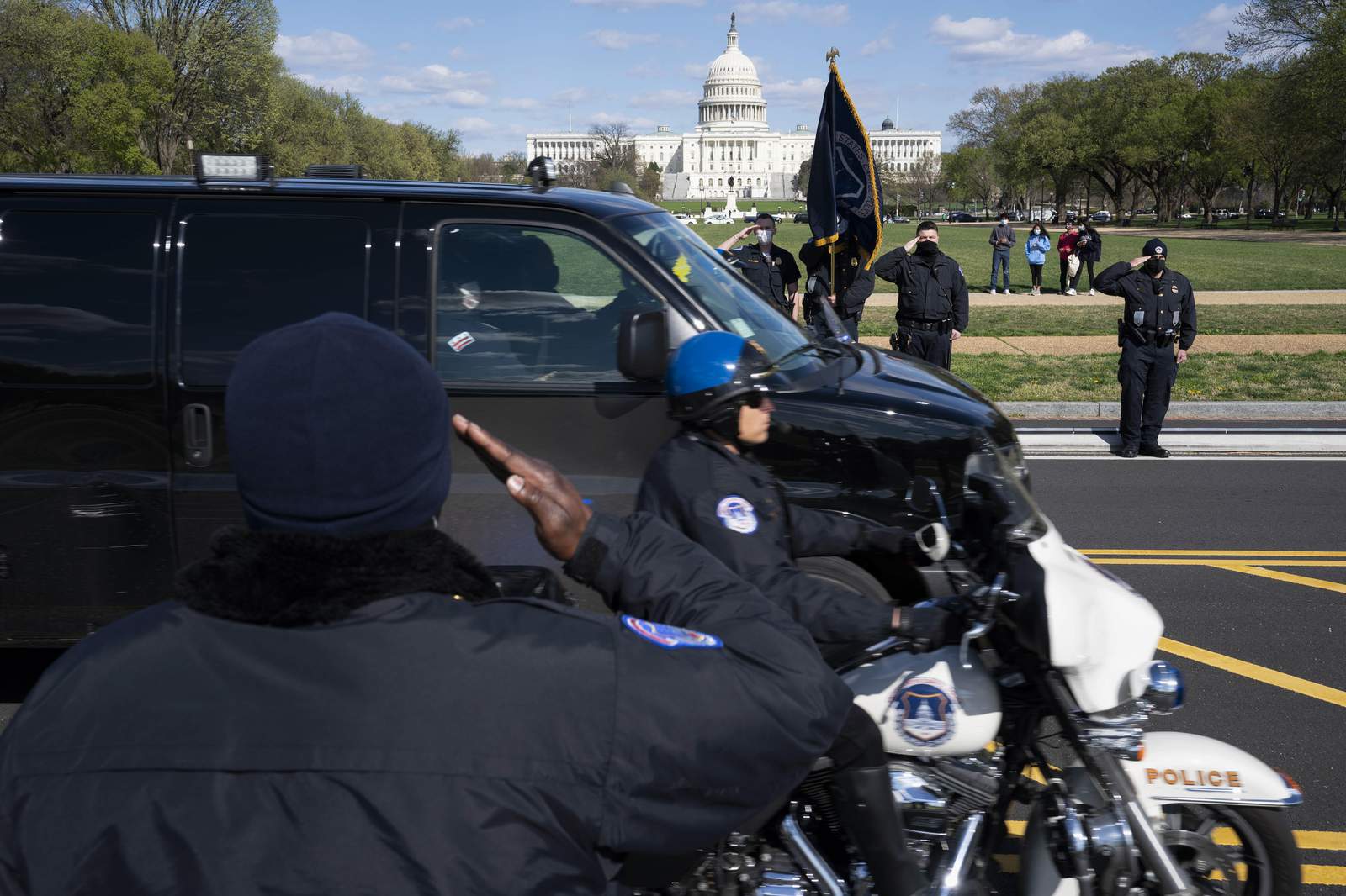 PHOTOS: 2 Capitol Police officers struck by vehicle; complex on lockdown
