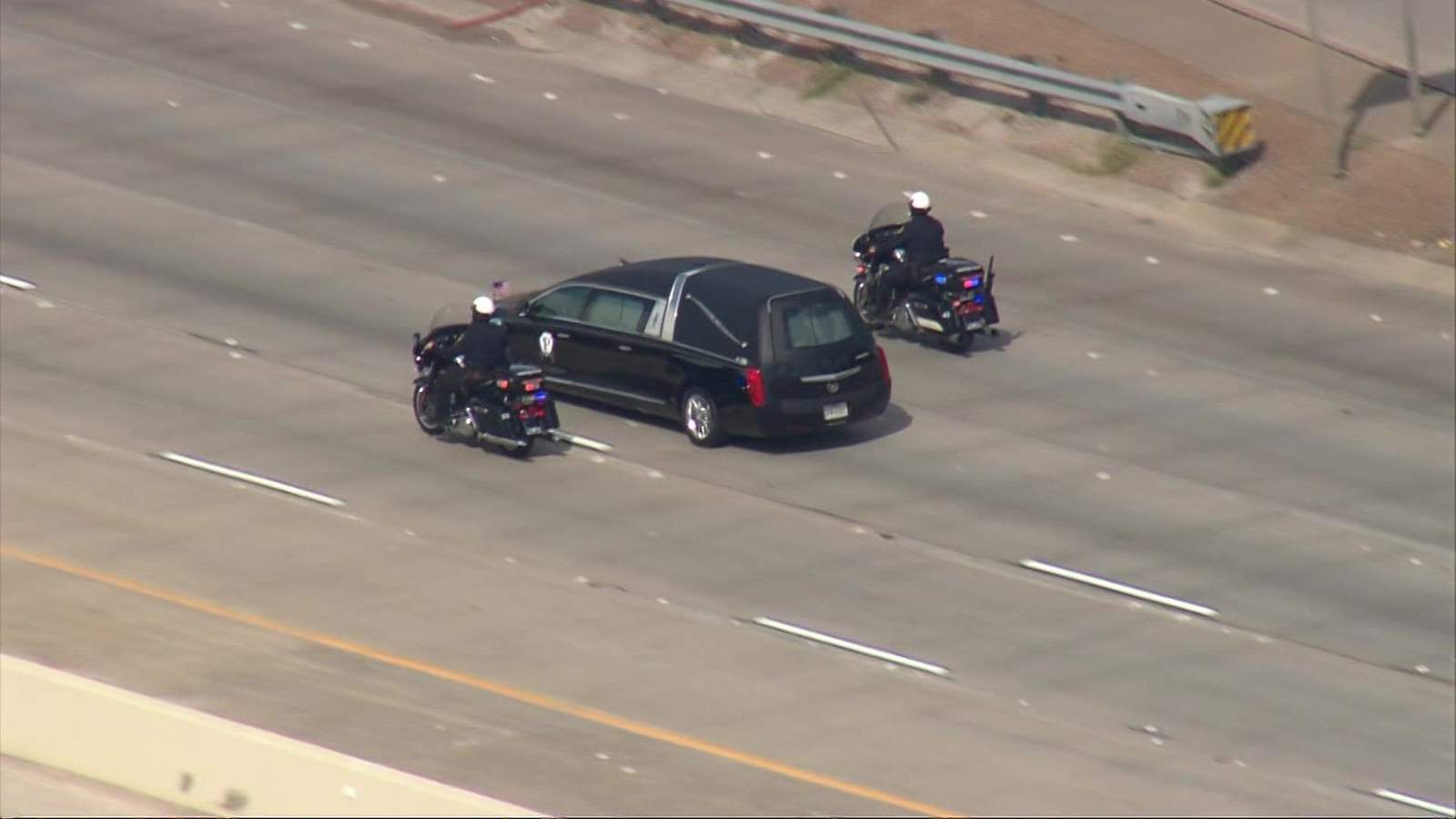 Body of HPD Sgt. Preston escorted to funeral home