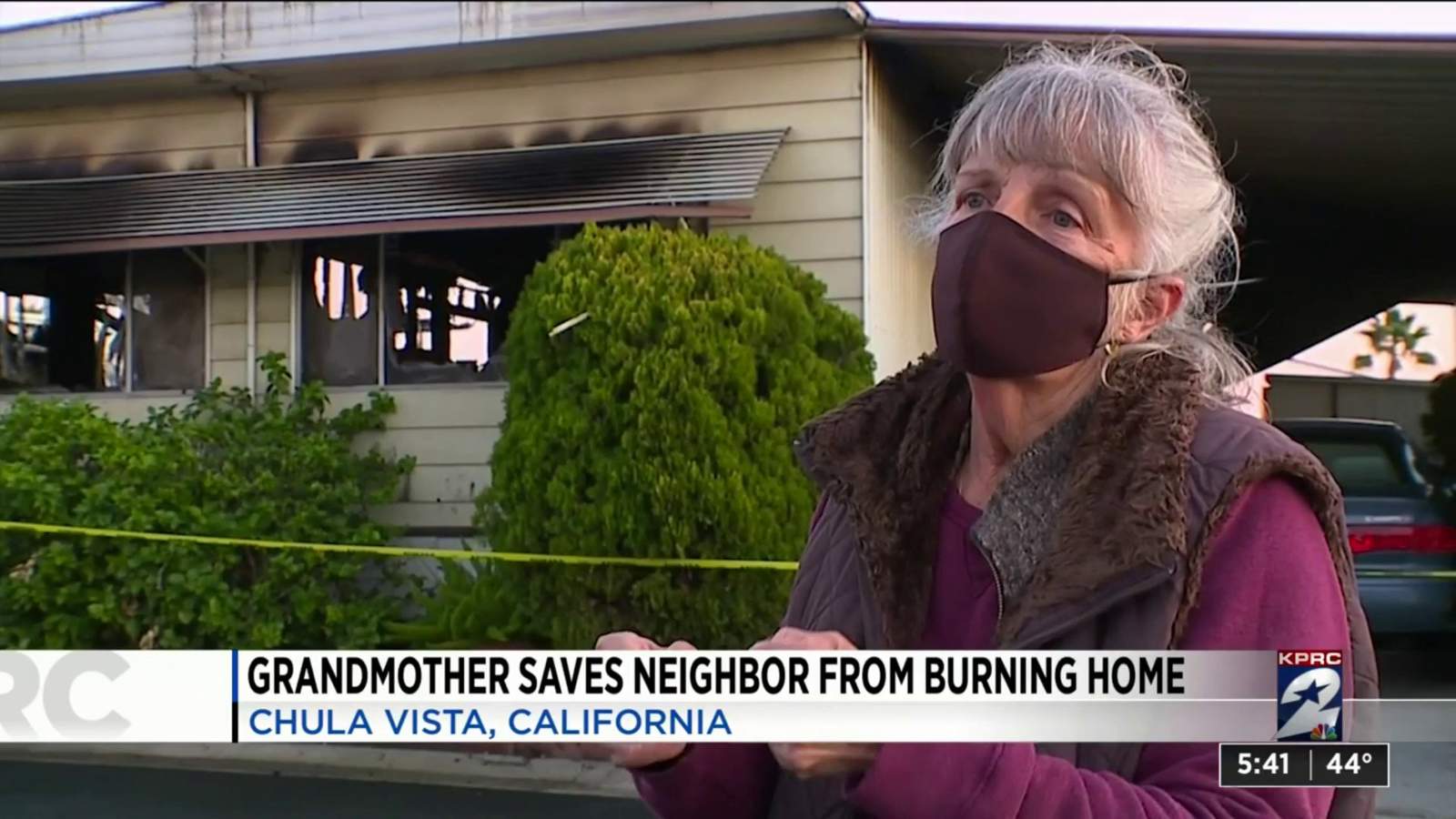76-year-old woman saves neighbors from burning home