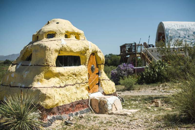 This un-bee-lievable West Texas Airbnb is a 1-bedroom beehive made out of sandbags, recycled car parts and cooking utensils