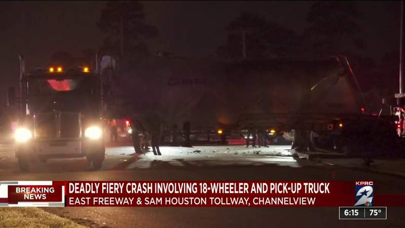 Man dead after crashing truck into 18-wheeler in Channelview area, HCSO says