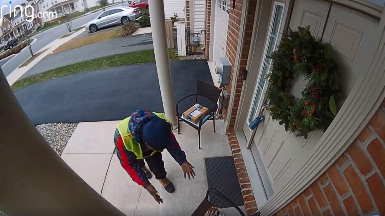 Viral video shows Amazon delivery driver dance with delight for basket of treats