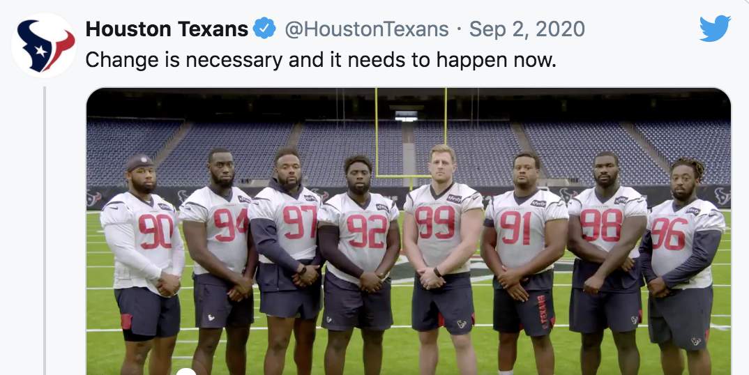 Change is necessary: Texans post powerful video supporting Black Lives Matter
