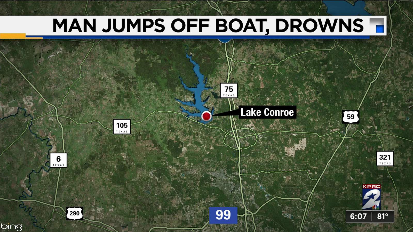 27-year-old man drowns in Lake Conroe after jumping off boat