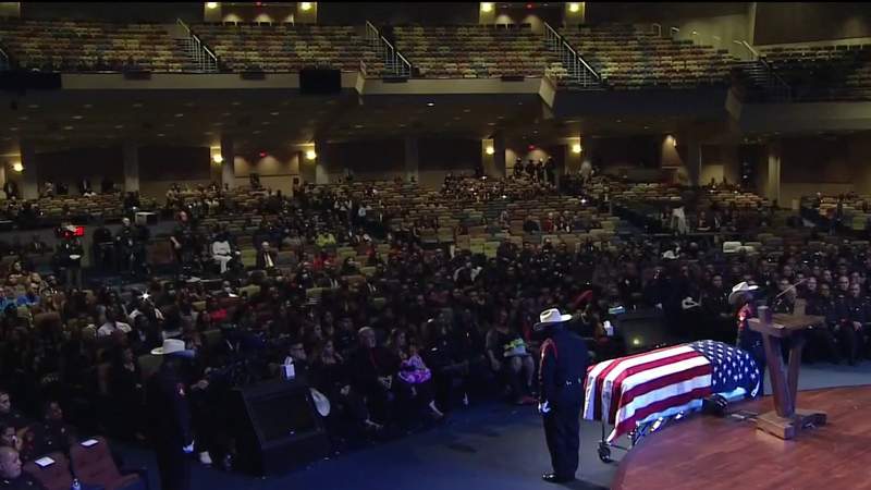 Funeral service held for Harris County Pct. 4 Deputy Kareem Atkins, who was ambushed at Houston bar