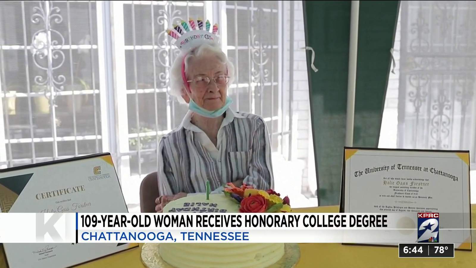 One Good Thing: 109-year-old woman receives honorary degree from University of Tennessee as birthday surprise