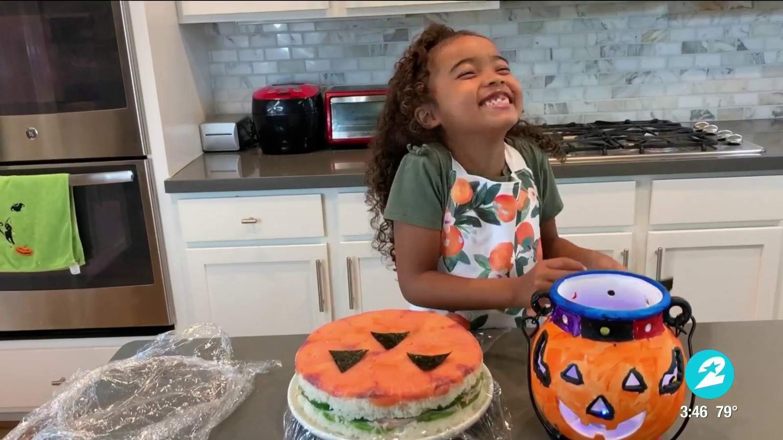 Adorable 5-year-old chef from Spring makes spooky ‘Sushi Pumpkin Cake’ for Halloween