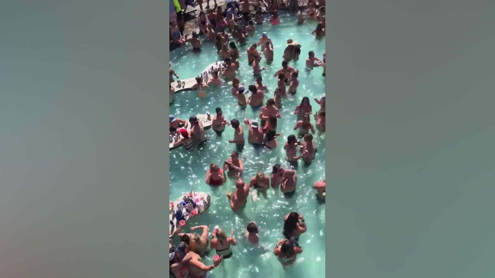 VIDEO: Pool party at Lake of the Ozarks in Missouri draws a packed crowd despite social distancing policies