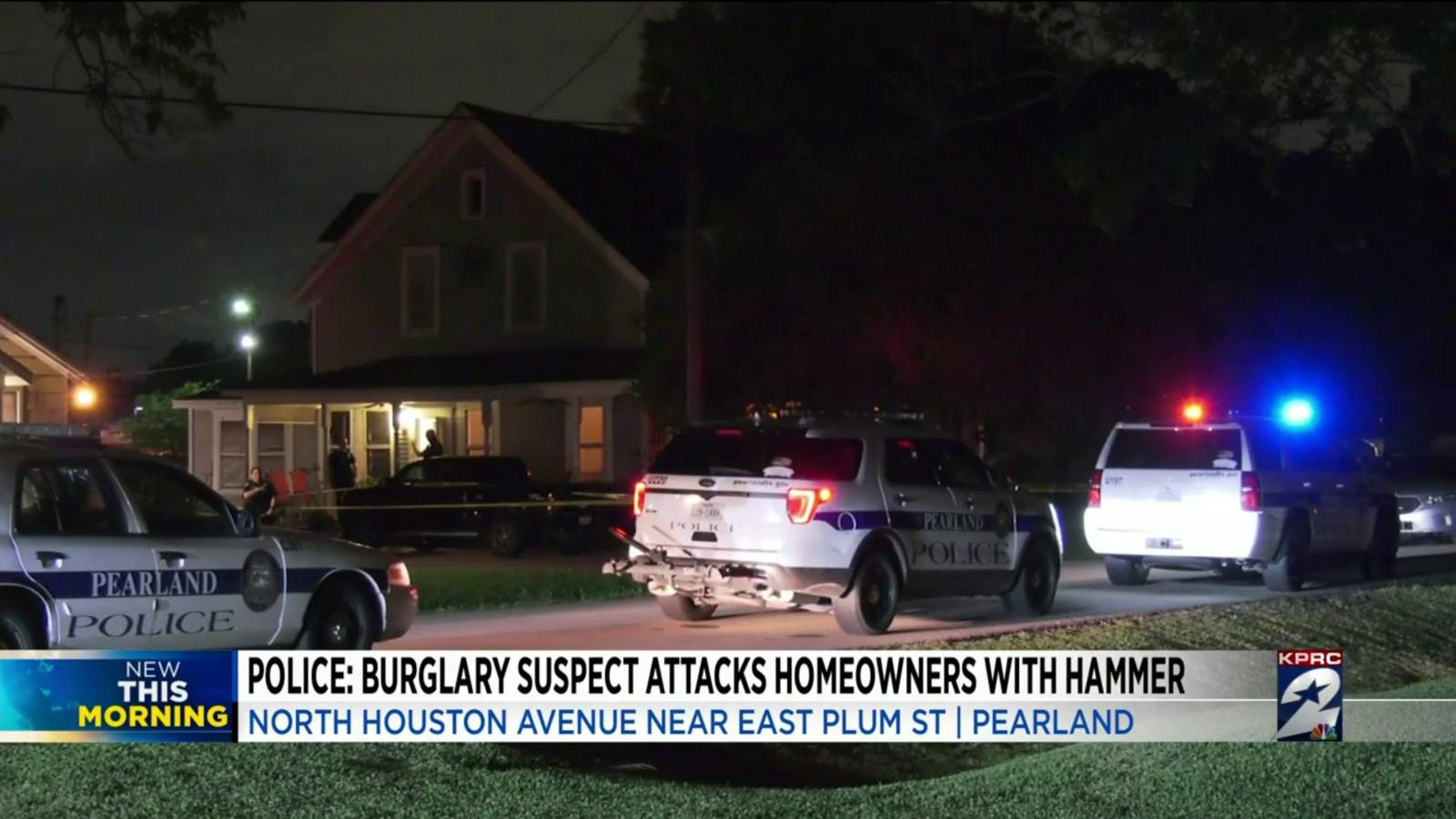 Hammer-wielding man breaks into Pearland home, shot multiple times after attacking gun-wielding homeowner, officials say