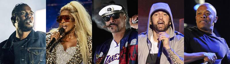Dr. Dre, Snoop Dogg, Eminem, Mary J. Blige, Kendrick Lamar to perform at Super Bowl