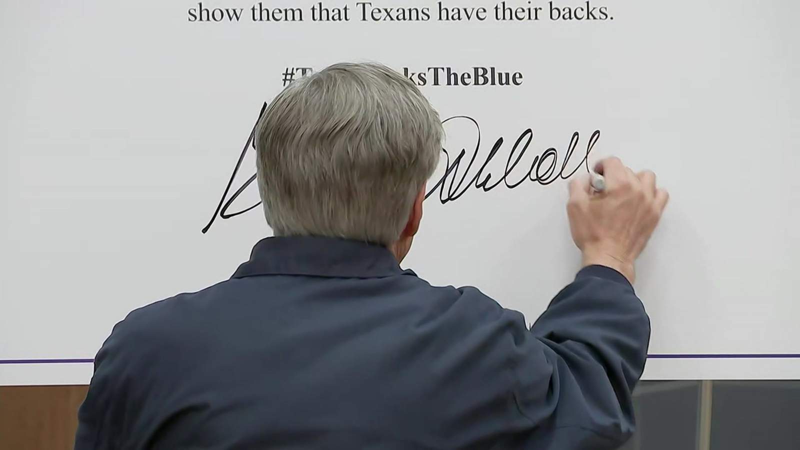 Abbott signs back-the-blue pledge in Houston, continues calls to stop efforts to defund police