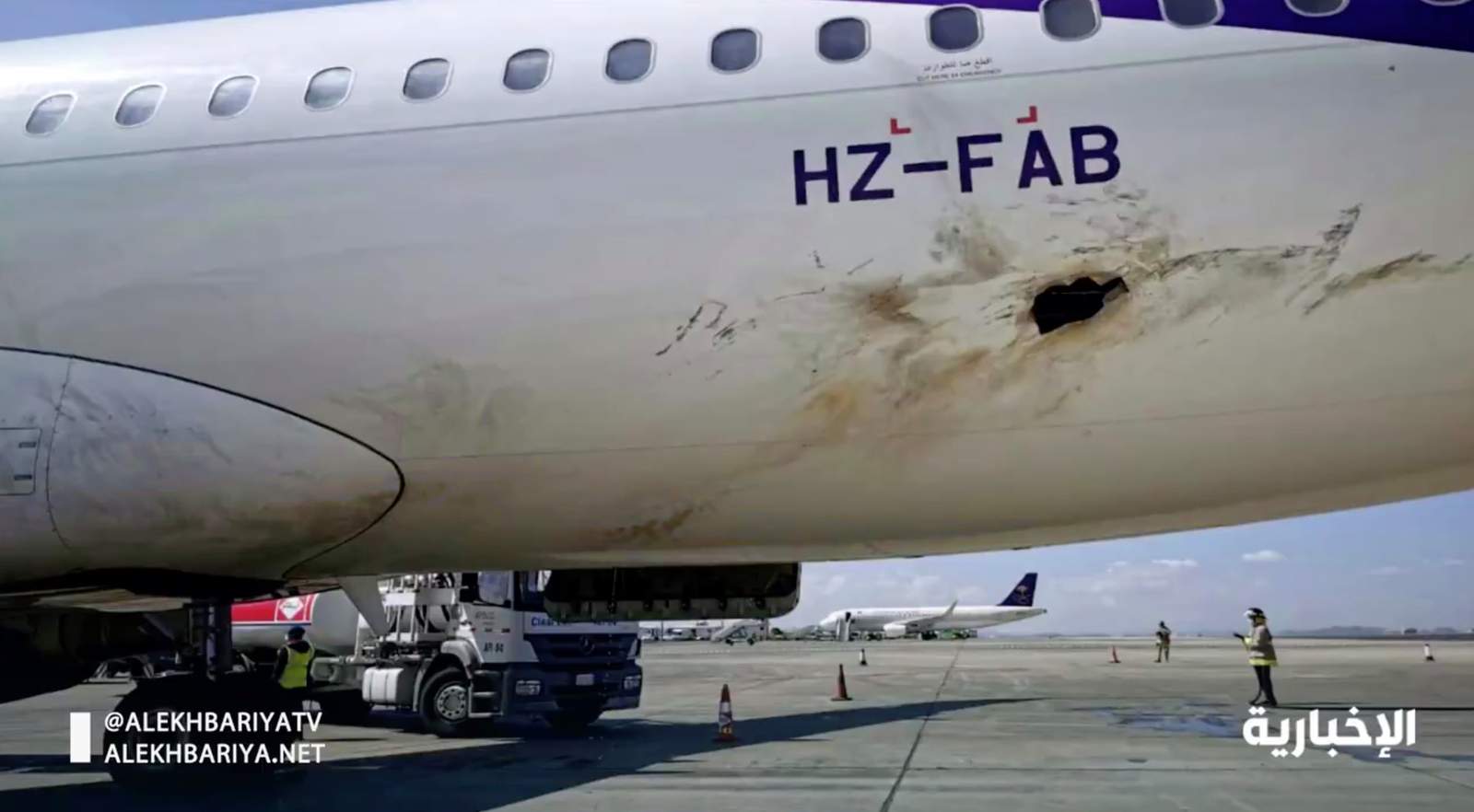 Saudi TV: Yemen rebel attack on airport sets plane on fire