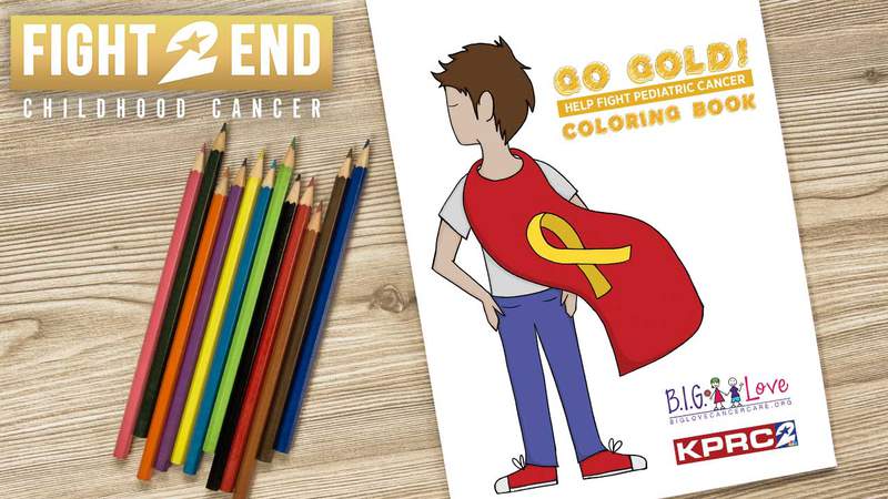 Coloring for a cause: KPRC 2′s ’Go Gold’ campaign in 2020 featured a special coloring book