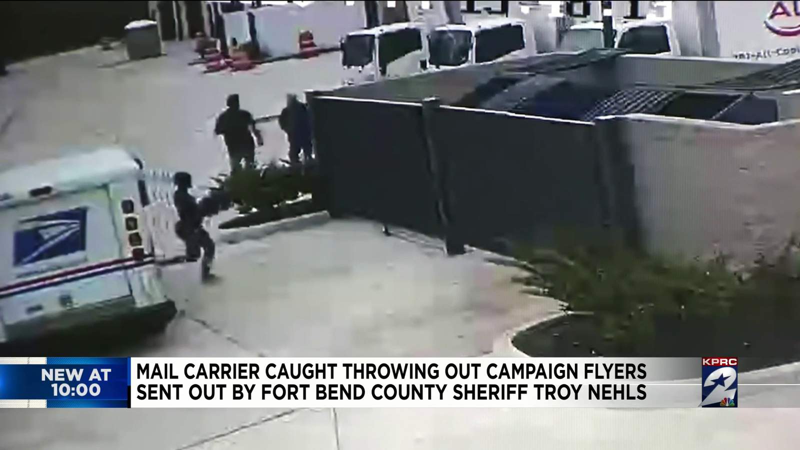 Postal worker caught on camera dumping Fort Bend County Sheriff Troy Nehls’ campaign fliers, he says