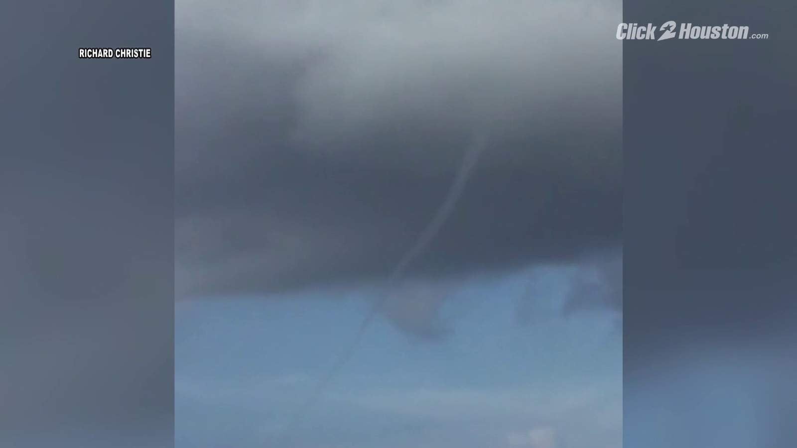 VIDEO: Local man finds waterspout over Galveston Island