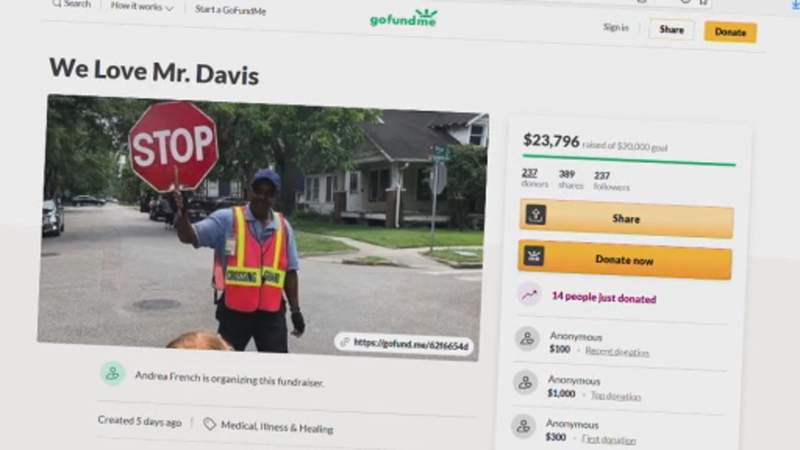 ‘He is an angel on Earth’: Travis Elementary parents organize fund to help beloved crossing guard