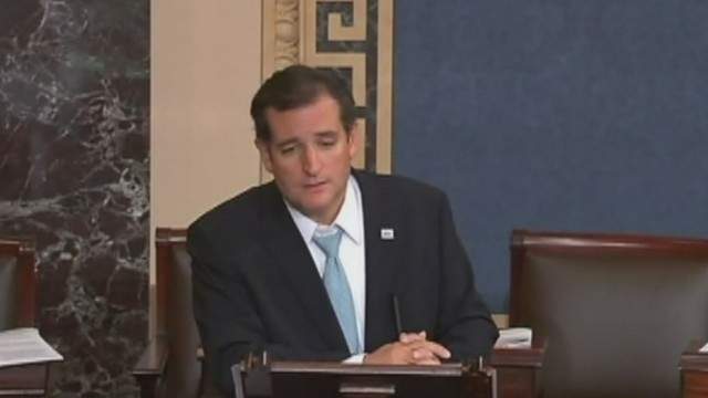 Senator Cruz ends marathon session on Affordable Care Act