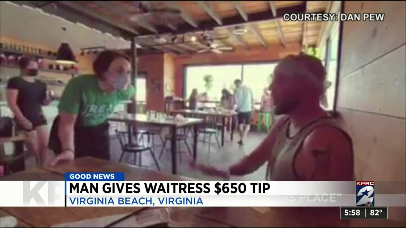 One Good Thing: Man surprises waitress with $650 tip, thanks to Venmo Challenge'