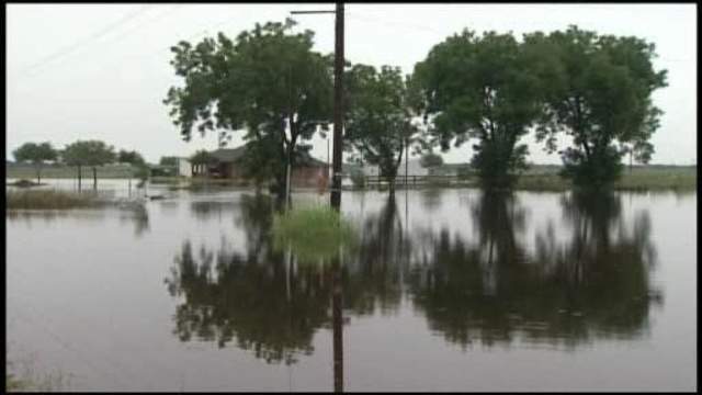 Water surrounds homes in Matagorda County