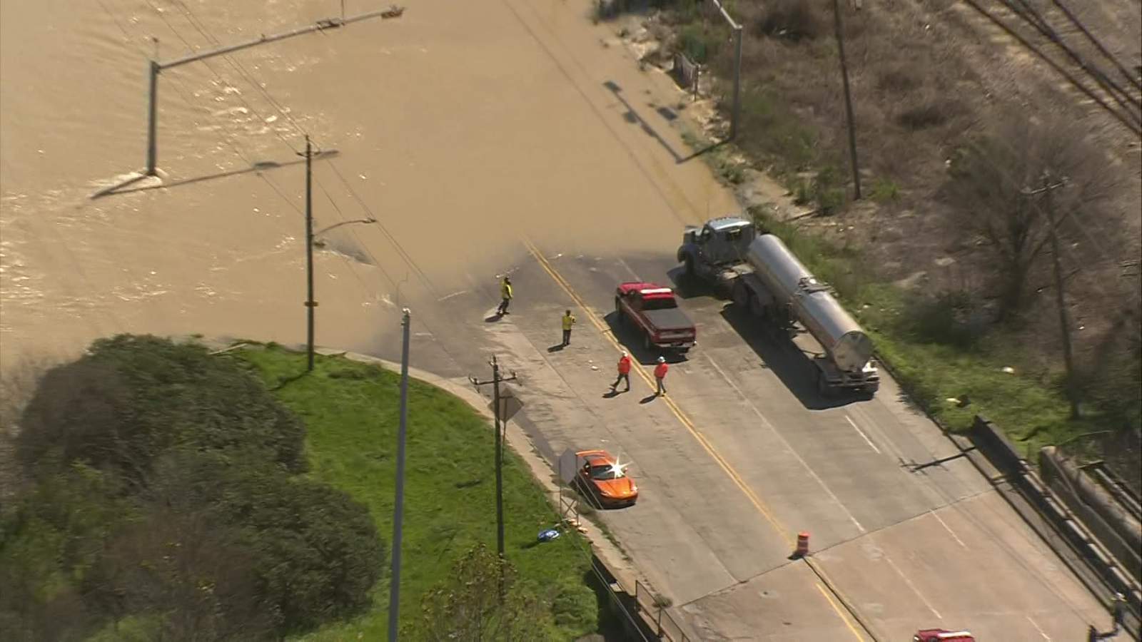 Why did the water main break in east Houston?