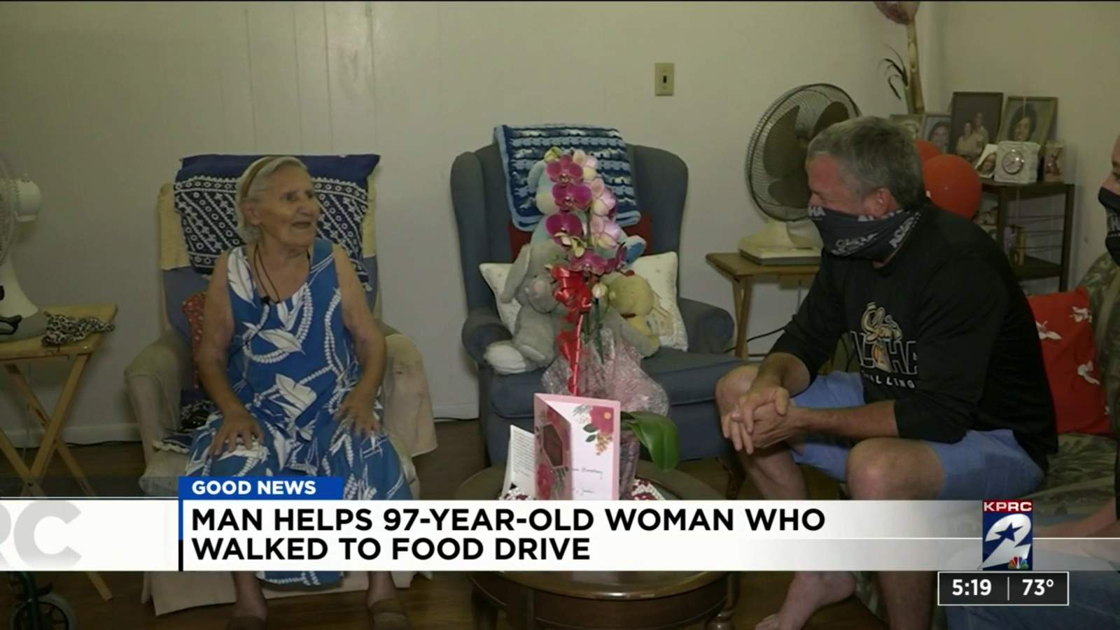 One Good Thing: Man helps 97-year-old woman who walked to food drive