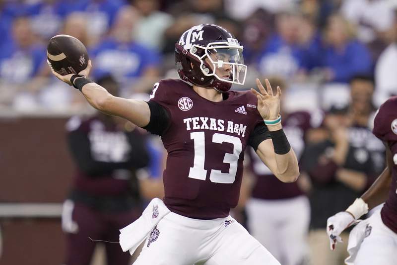 O’Neal has 2 interceptions, No. 6 Texas A&M routs Kent State