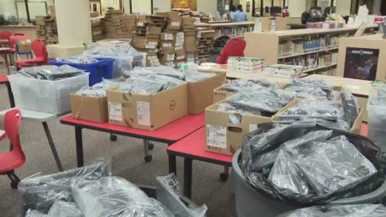 Houston-area school districts hand out devices, supplies to help families in need ahead of school year